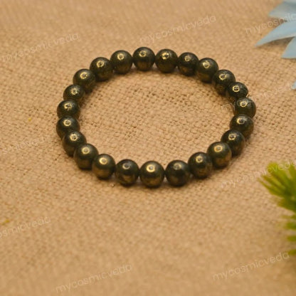 Raw Pyrite Money Bracelet: Wealth, Abundance, Success