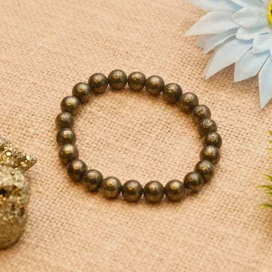 Raw Pyrite Money Bracelet: Wealth, Abundance, Success