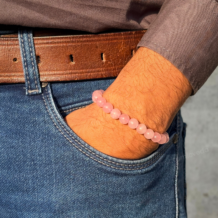 Rose Quartz Stone Bracelet India